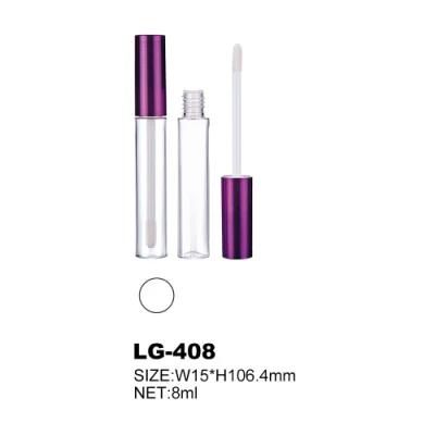 Purple Lip Gloss Container Tube Custom Lipgloss Transparent Liquid Packaging