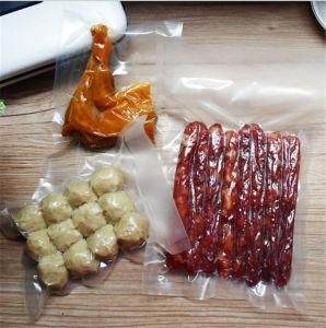 Food Grade Heat Seal Laminated Transparent Vacuum Plastic Food Packing Bags for Sausage, Meat, Fish