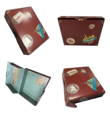 Corrugated Paper Color Shipping Box with Varnished
