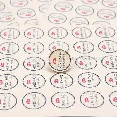 Wholesale Custom Transparent Printing Cosmetic Food Sticker Labels Customize Bottle Product Logo Adhesive Label