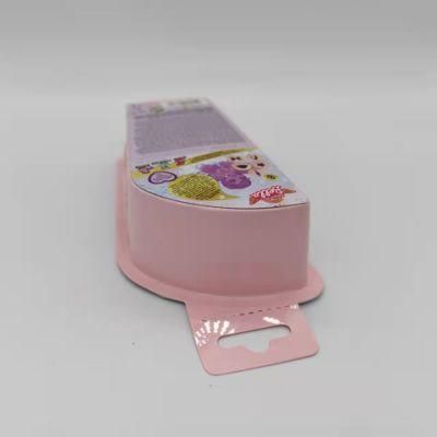 Pet Pink Face Seal Blister Standing Packing Box with Hang Hole