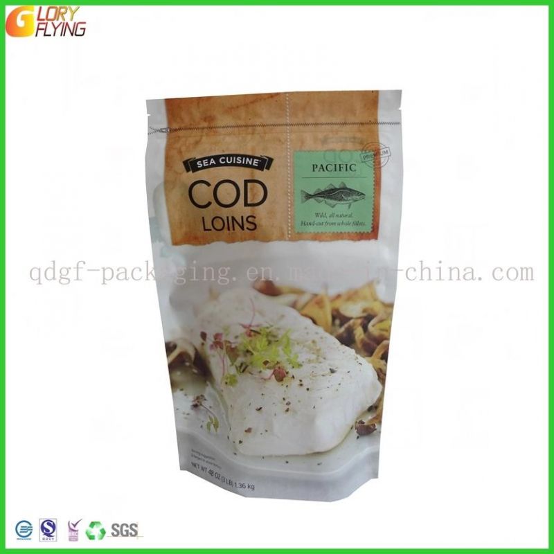 Frozen Food Bag Plastic Packaging Pouch with 10 Colors Printing