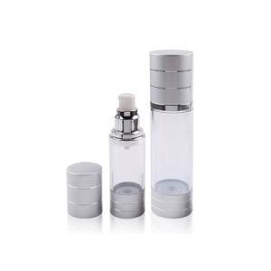 Cosmetic Container 30ml 60ml 100ml Airless Skin Care Silver Acrylic Lotion Bottle