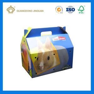 Full Color Printed Gable Corrugated Box with Diecut Handle (China Corrugated Box Factory)