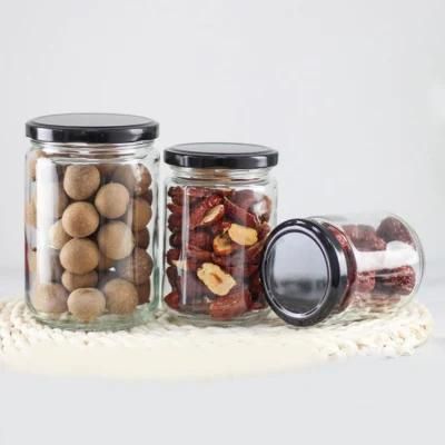 350ml 240ml 212ml Jam Glass Jar Food Canning Packaging Glass Jam Honey Pickles Jars with Metal Lid
