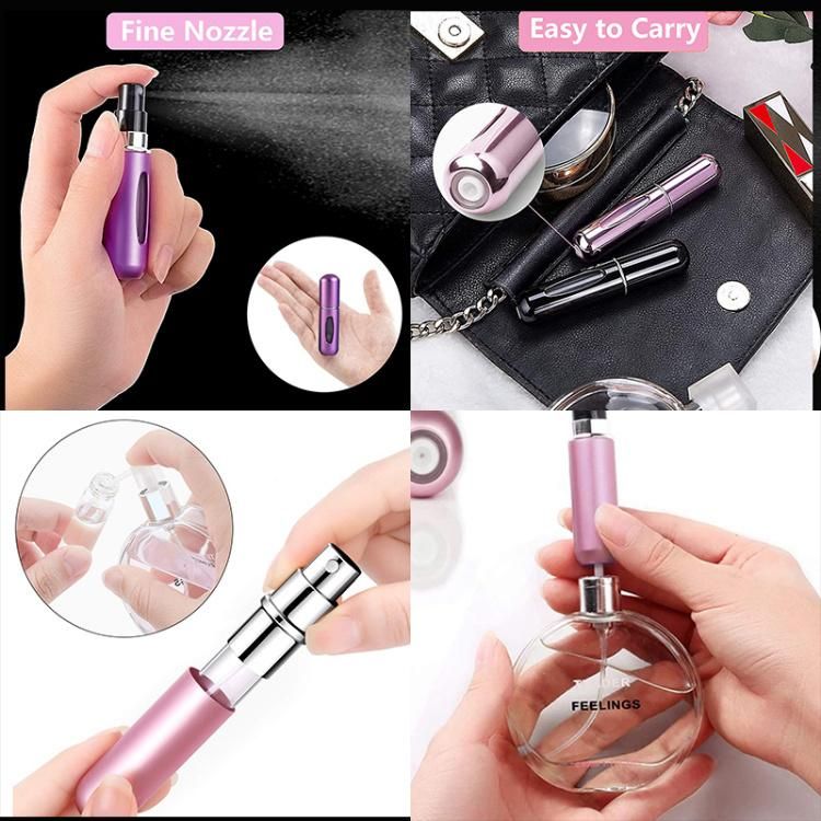 5ml 8ml Portable Refillable Pocket Mini Fine Mist Cosmetic Spray Perfume Bottle for Sale