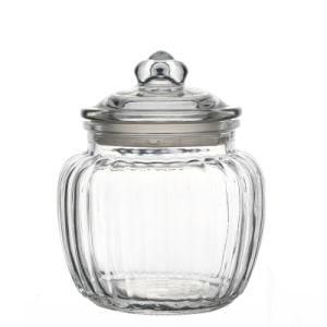 Factory Price Portable Empty Clear Round Drop Resistant Glass Food Jar 100ml 250ml 500ml