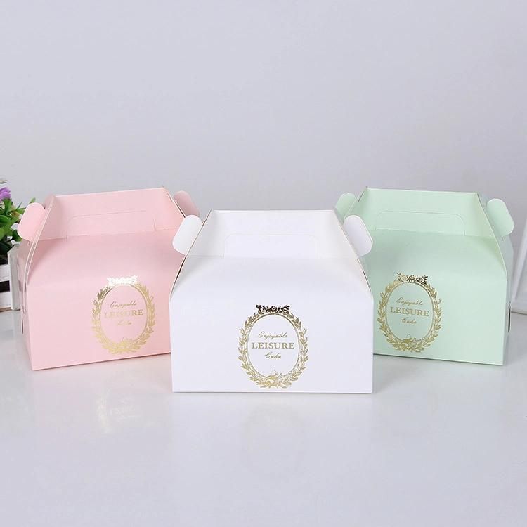New Arrival All Clear Plastic Pet Cake Box with Handle No Glue Bakery Package for 4 Inch Small Cake