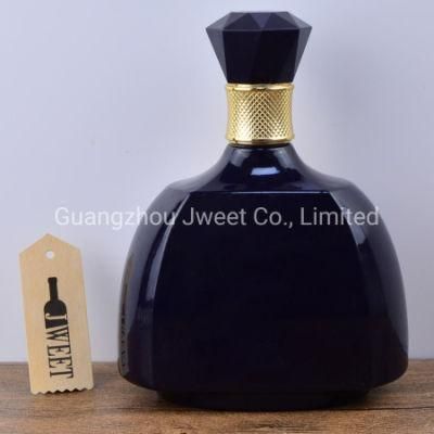 Custom Black Ceramic Bottle 750 Ml