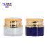 Unique Design Gold Lid Plastic Acrylic 50 Ml Blue Custom Cosmetic Jars