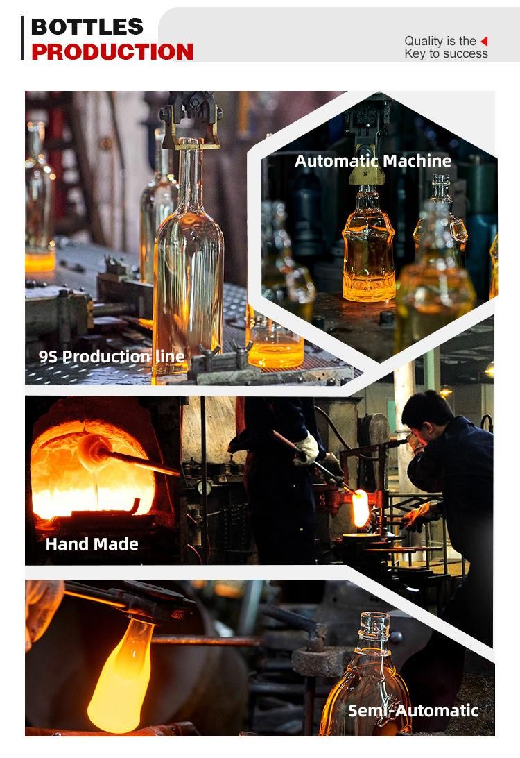 Hoson Experienced Manufacturer Extra Flint 700ml 750ml 375ml Glass Bottle Vodka