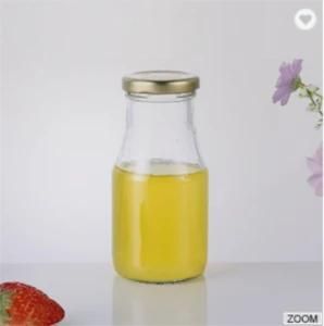 250 Ml Storage Food Container Clear Glass Bottle with Lug Cap