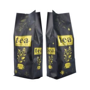 Customized Zip Lock Tea Coffee Black Aluminum Coffee Tea Snack Fruit Bag Zip-Lock Reusable Tea Bag