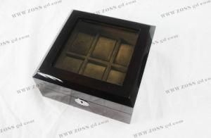High Gloss Lacquered Wooden Watch Box with Top Window