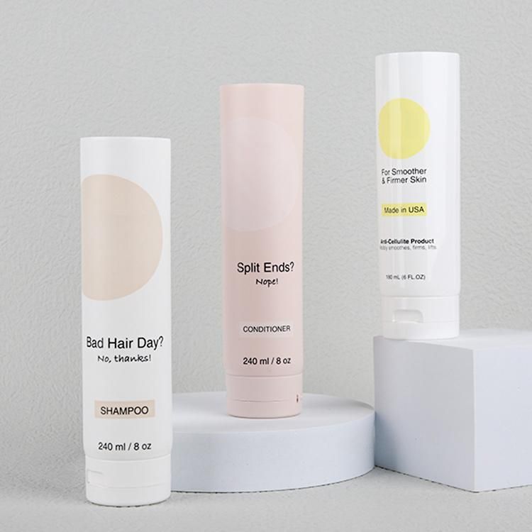 Custom Makeup Empty Sunscreen Cream Foundation Plastic Tube Cosmetic Packagingtube with Pressure Pump Food Packaging Tube