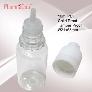 10ml/20ml/30ml Eliquid Cigarette Pet Thin Dropper Bottle Child Proof, Tamper Proof