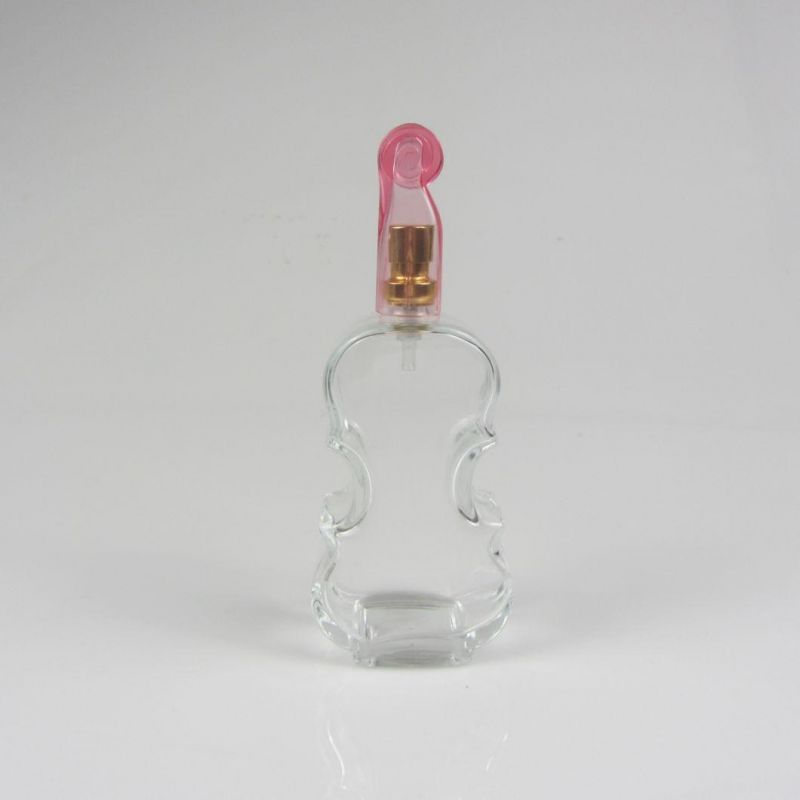 Unique Guitar Shaped Empty Glass Bottle for Perfume
