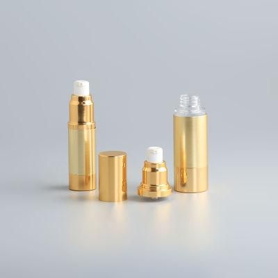 100ml Alum Airless Bottles High-End Lotion Bottles 50ml Gold Cosmetic Bottle for Skin Care