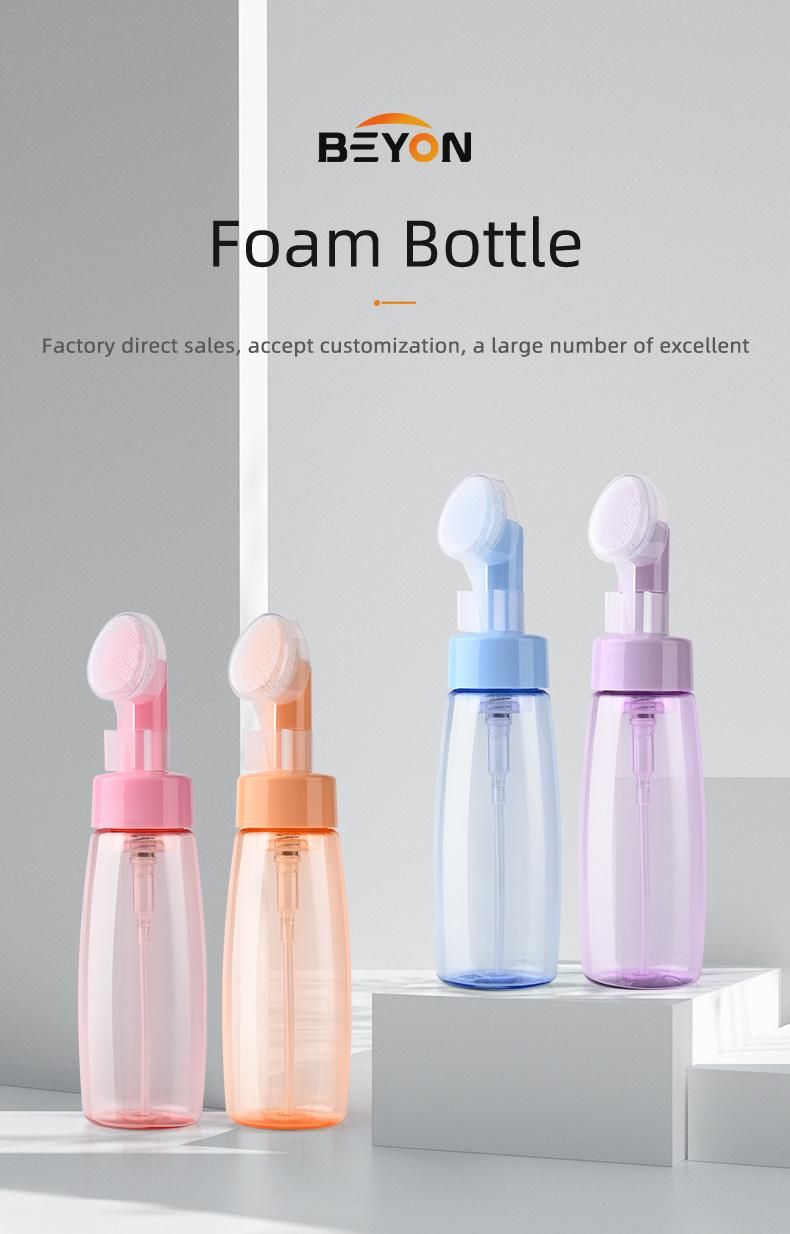 Colorfull Foam Bottles 270ml Bottels with Silicone Brush