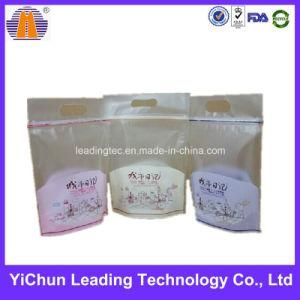 Customized Printed Clear Windowed Zipper Handled Plastic Cookie Bag