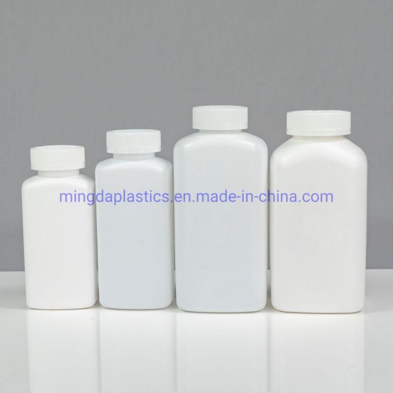 HDPE 155ml Square Plastic Tablets /Food Products Packaging Medicine Bottle