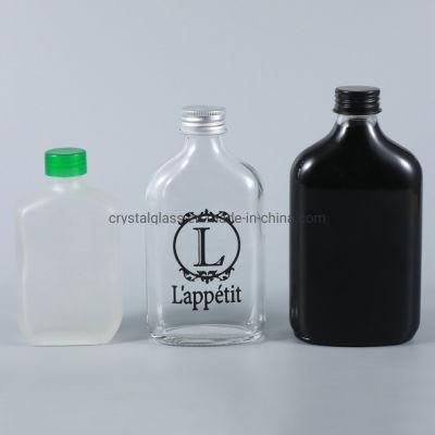 Flat Flask Liquor Alcohol Spirits Wine Glass Bottle 50ml-500ml Beverage Bottle