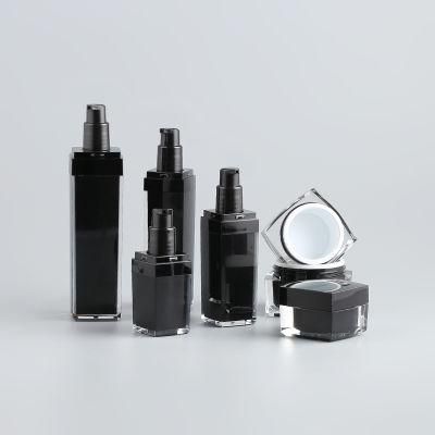 Square Rotary Airless Bottle 50ml Environmentally Friendly Lotinon Bottle 30ml 15ml Essence Bottles