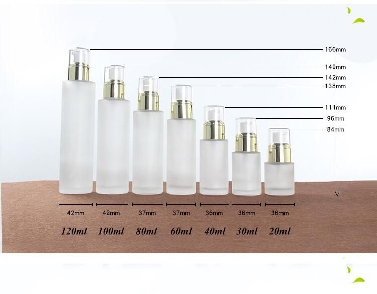 Chinese Supply Cream Glass Jar Bottle 20g 30g 50g in Frosted Glass