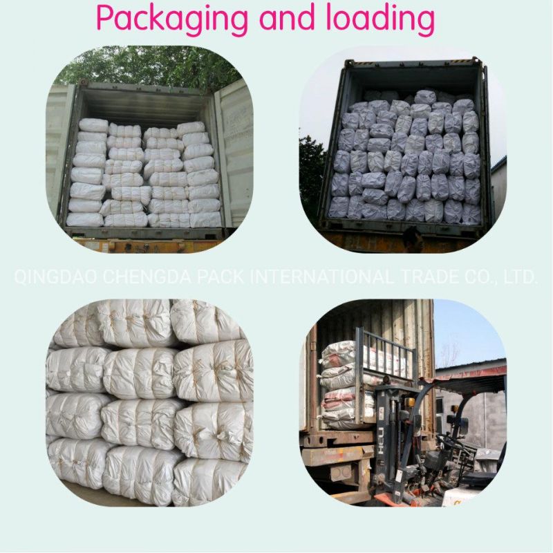 China Plastic PP Woven Polypropylene Rice Bag 50kg for Used Clothes Packing 50kg Plain White PP Woven Bags