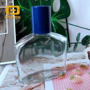 Cheap Bottle with Blue Cap Wholesale Glass Perfume Bottles Perfume Spray Bottle Blank Spritzer Clear Transparent Africa Popular Perfume Bottle