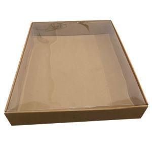 Heaven and Earth Cover Carton Kraft Paper Packaging Box Gift Packaging Box Cover PVC Bottom Blank Transparent Box