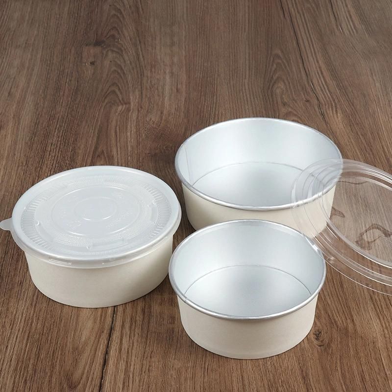 1000ml 1500ml Tin Foil Paper Bowl Take-out Food Containers with Pet Lid