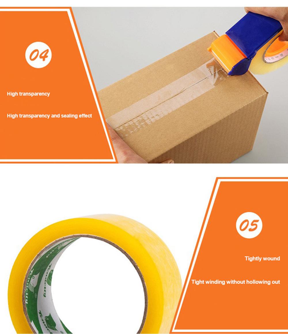 Premium 4.5cm Wide Adhesive Sealing Box Yellow Packing Tape