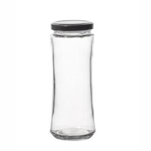 Kitchenware Wholesale High Quality Empty Round Beverage Customize Clear Glass Jars and Bottles