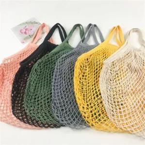Eco Friendly Grocery Tote Mesh Shopping Bag Cotton Net Bag for Kitchen