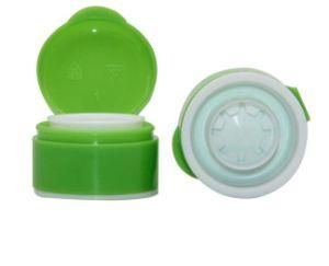 Green Flip Top Shampoo Cap Bottle with Hinge Cap