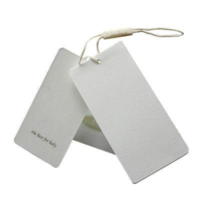 White Printed Texture Fsc Paper Hang Tag for Baby&prime;s Clothing