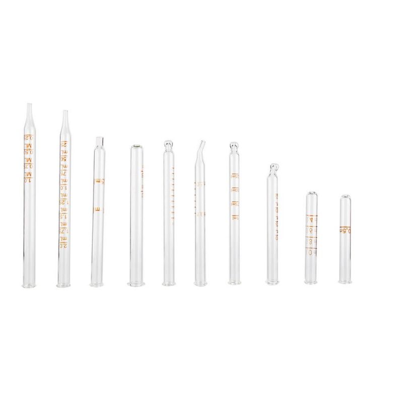 Graduated Glass Dropper Pipette with Length 40mm to 120mm Glass Pipette