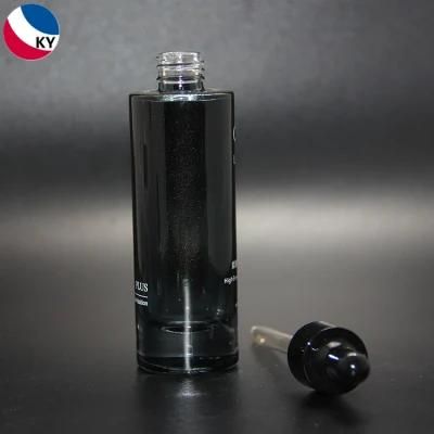 Push Button Flat Shoulder Essential Oil Bottle Glass Bottle