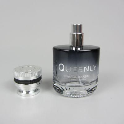 Factory Wholesale 50ml Empty Spray Glass Perfume Bottle with Metal Cap