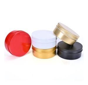 5ml-250ml Custom Rose Gold Cream Container and Packaging Metal Tin Box Tin Can Aluminum Cosmetic Jar with Screw Top