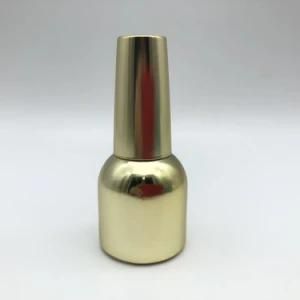 Wholesale Private Label Empty Nail Polish Glass Bottle with Brush and Gold Cap