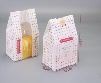 Bread Toast Bag Food Packaging Bag Baking Packaging Paper Bag Greaseproof Paper Bag Kraft Paper Bread Window Bag Food Storage Box