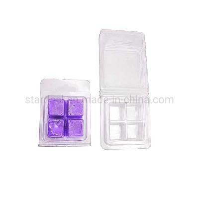 Clear Plastic 4 Cavity Wax Melts Clamshell Packaging