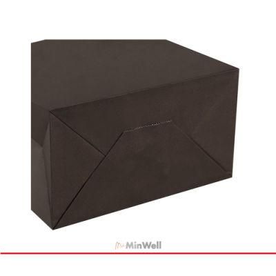 Black Biodegradable Packaging Kraft Paper Gift Shopping Bags with Handles Bulk for Retail Bags Party Bags Merchandise Bags