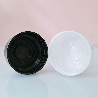 Transparent 30g 60g Glass Cosmetic Jar Child Resistant Body Scrub Face Cream Cosmetic Packaging Container