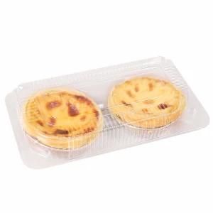 Plastic Egg Tart Packaging Blister Container with Hinged Lid
