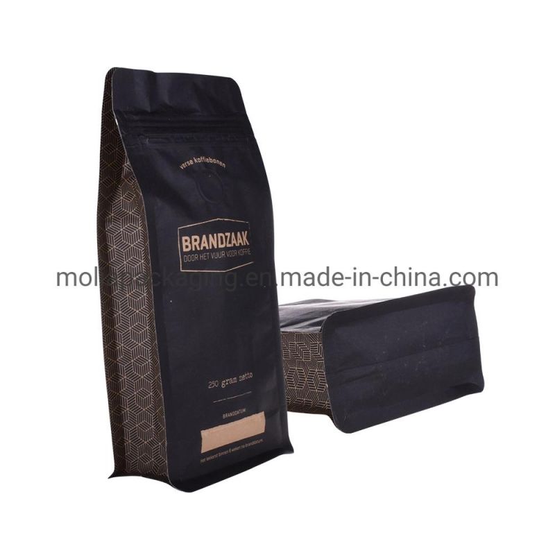 High Quality Eco Friendly Plastic Packaging Bags Customized Stand up Pouch Coffee Bean Bags with Zipper and Valve