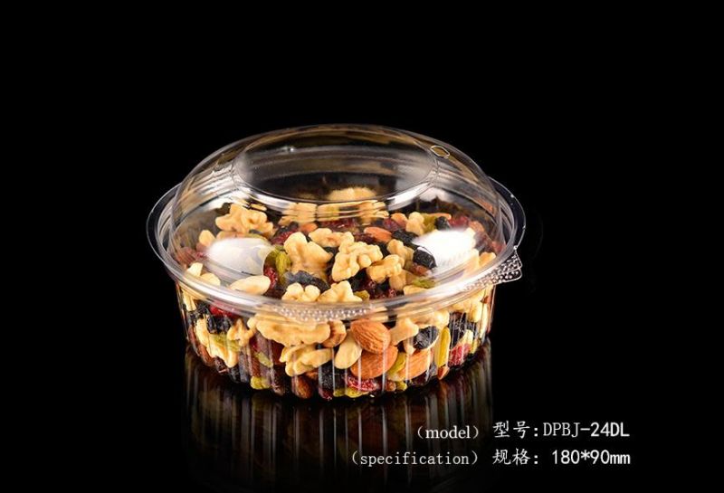Pet Salad Packaging Small Clear Round Plastic Boxes