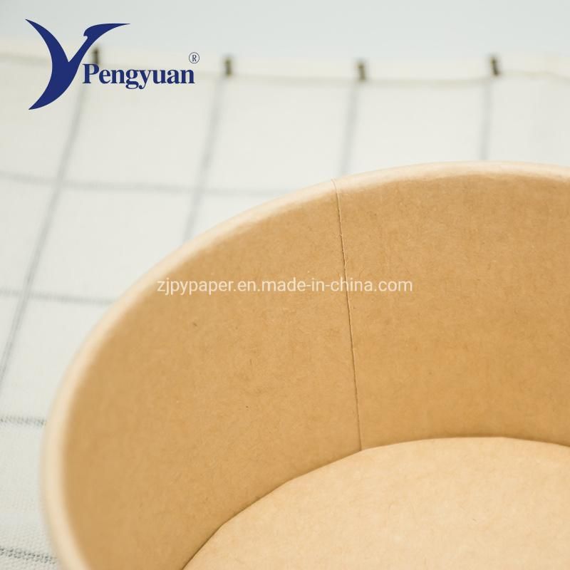 Biodegradable Food Packaging Bowl PE Coated Kraft Paper Bowl